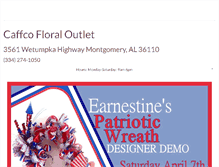 Tablet Screenshot of caffcofloraloutlet.com